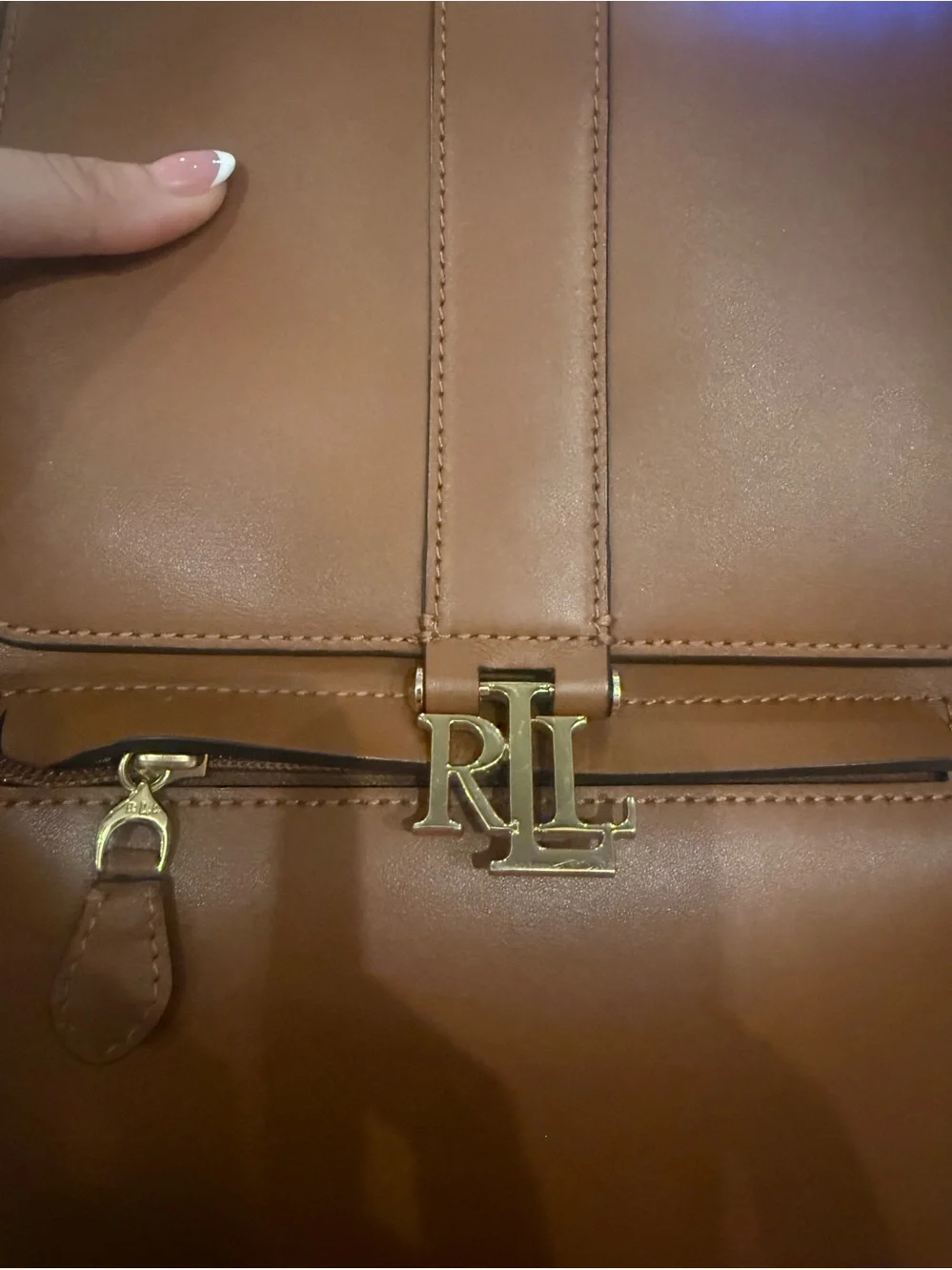 Ralph Lauren Cognac leather backpack. Perfect condition.